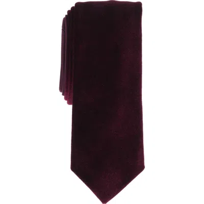Original Penguin Corrigan Velvet Tie In Burgundy
