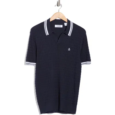 Original Penguin Cotton Grid Knit Polo