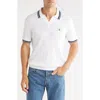 Original Penguin Cotton Grid Knit Polo In White