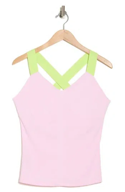 Original Penguin Crisscross Rib Tank In Gelato Pink