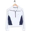 Original Penguin Cropped Quarter Zip Pullover In White