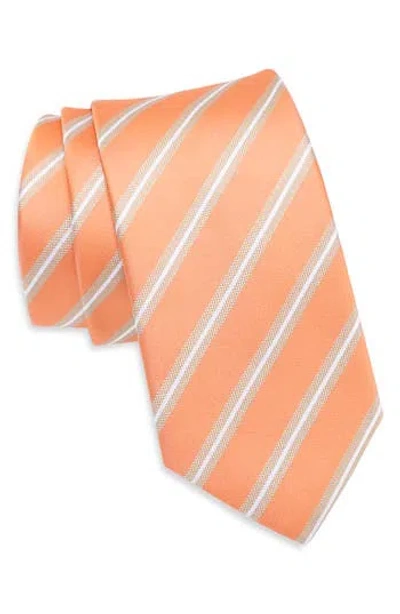 Original Penguin Cutler Stripe Tie In Orange