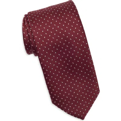Original Penguin Darrin Paisley Jacquard Tie In Burgundy
