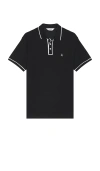 Original Penguin Earl Organic Cotton Mesh Polo In Black