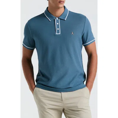 Original Penguin Earl Organic Cotton Mesh Polo In 443 Copen Blue