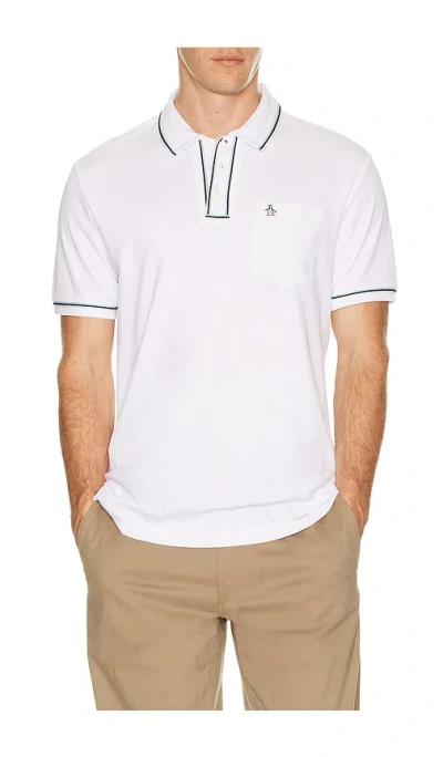 Original Penguin Earl Organic Cotton Polo In White