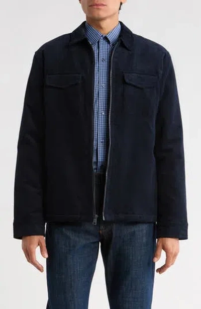 Original Penguin Faux Shearling Lined Corduroy Jacket In Blue