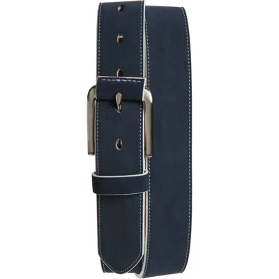 Original Penguin Faux Suede Belt In Blue