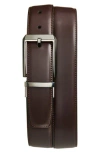 Original Penguin Feather Edge Belt In Brown