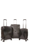 Original Penguin Finnes 3-piece Hardside Luggage Set In Black