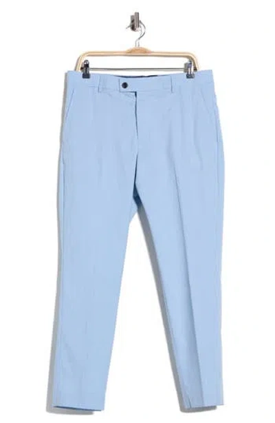 Original Penguin Flat Front Oxford Dress Pants In Blue