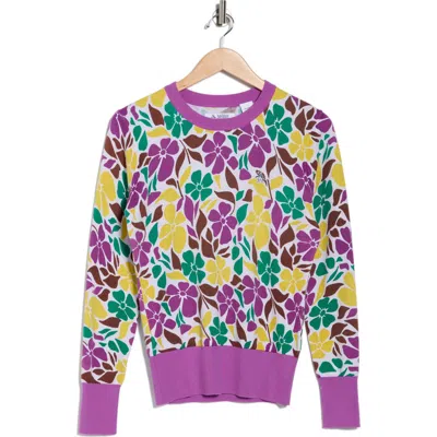 Original Penguin Floral Sweater In Purple