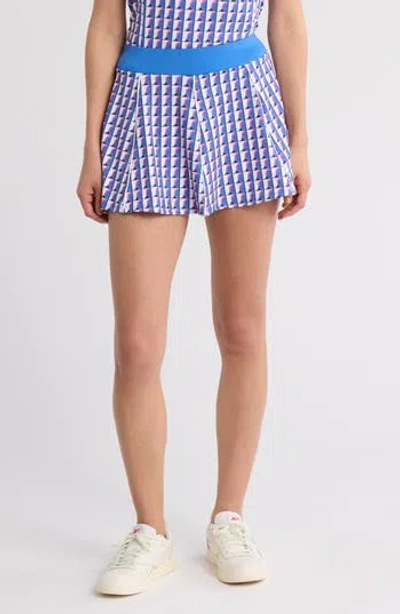 Original Penguin Geo Flounce Tennis Skort In Nebulas Blue