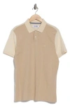 Original Penguin Geometric Jacquard Cotton Jersey Polo In Brown