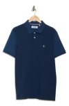 Original Penguin Geometric Jacquard Jersey Polo In Blue