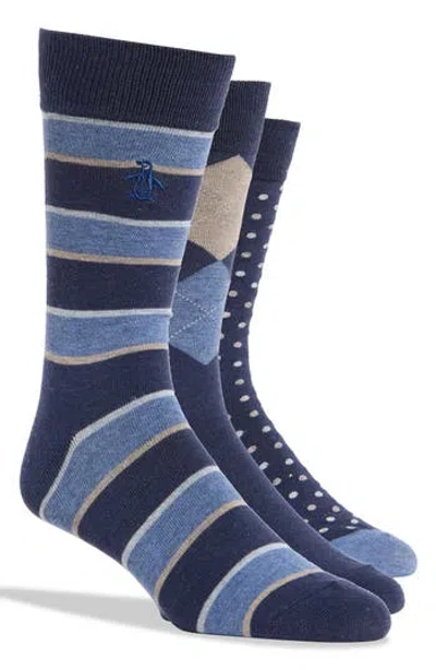 Original Penguin Gilbert Dot Crew Socks In Multi