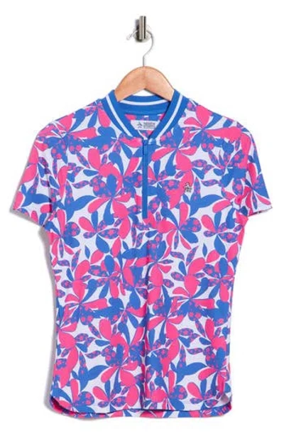 Original Penguin Golf Floral Print Golf Knit Polo In Pink