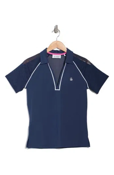 Original Penguin Golf Johnny Collar Knit Polo In Purple