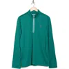 Original Penguin Golf Long Sleeve Half-zip Fleece Pullover In Galapagos Green