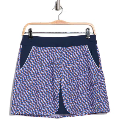 Original Penguin Golf Optical Print Colorblock Golf Skort In Purple