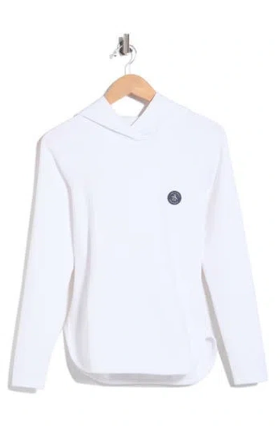 Original Penguin Golf Rounded Hem Hoodie In White