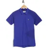 Original Penguin Golf Zip Front Polo In Blue