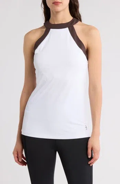 Original Penguin Halter Tank In Bright White