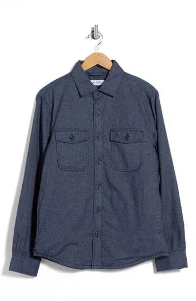 Original Penguin Heathered Shirt Jacket In Multi