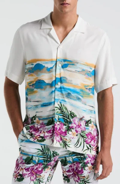 ORIGINAL PENGUIN ORIGINAL PENGUIN HIBISCUS FLORA CAMP SHIRT