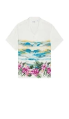 Original Penguin Hibiscus Scene Camp Shirt In White