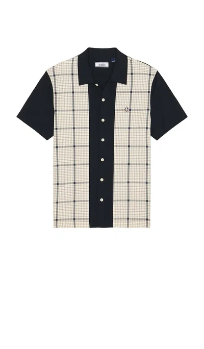 Original Penguin Interlock Plaid Shirt In Neutral