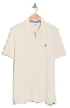 Original Penguin Jacquard Short Sleeve Button-front Shirt In Nude