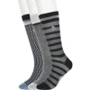 Original Penguin Jansen Geo 3-pack Assorted Crew Socks In Denim