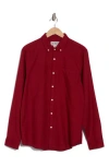 Original Penguin Jasper Flannel Button-up Shirt In Red Dahlia