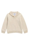 Original Penguin Kids' Fleece Shawl Collar Sweater In Brown