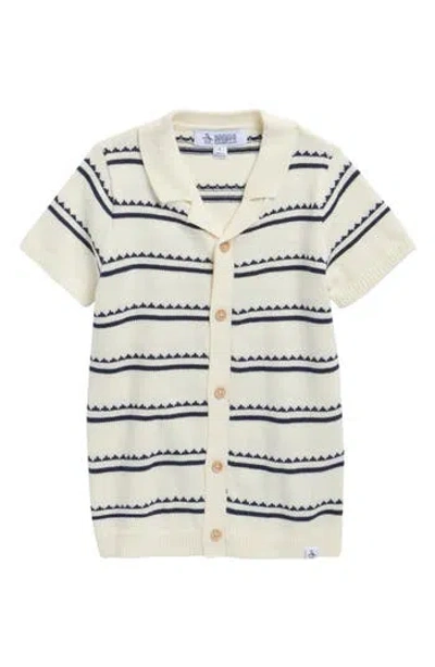 Original Penguin Kids' Stripe Sweater Polo In Multi
