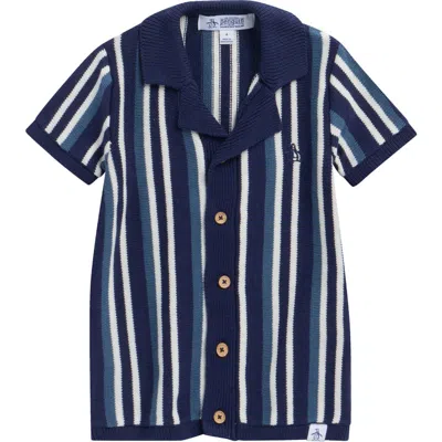 Original Penguin Kids' Stripe Sweater Polo In Multi
