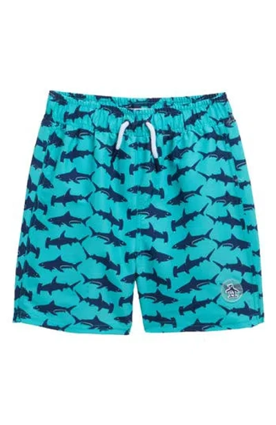 Original Penguin Kids' Swim Trunks In Blue