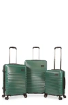 Original Penguin Kith 3-piece Hardside Luggage Set In Forest Green