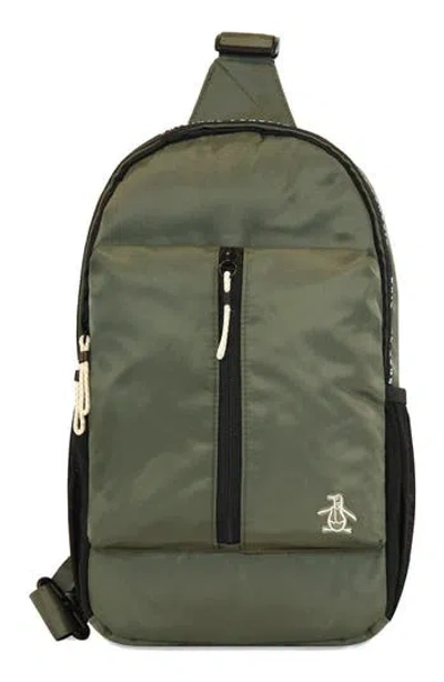 Original Penguin Large Sport Crossbody Bag In Green