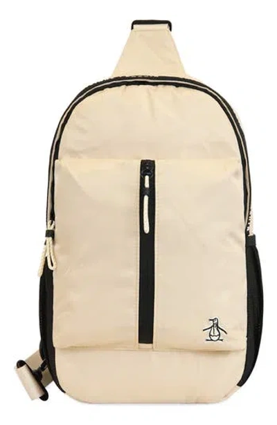 Original Penguin Large Sport Crossbody Bag In Neutral