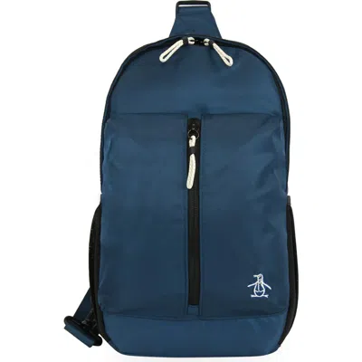 Original Penguin Large Sport Sling Bag In Blue