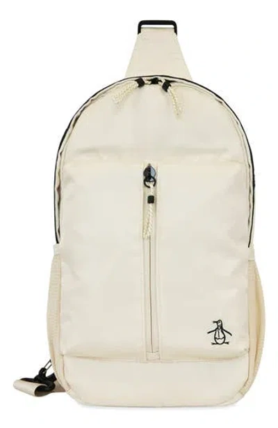 Original Penguin Large Sport Sling Bag In Brown