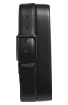 Original Penguin Leather Belt In Black