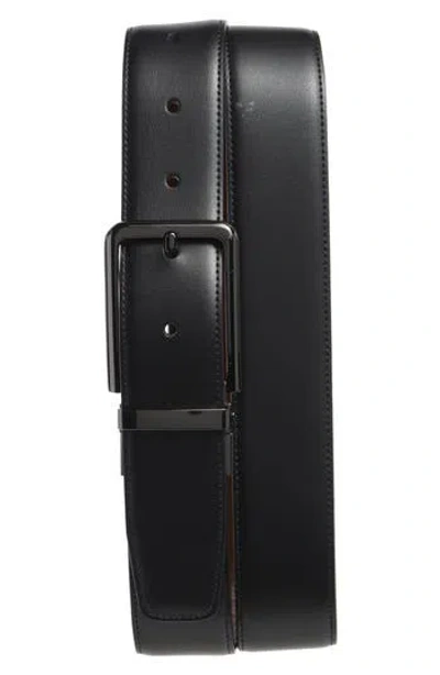 Original Penguin Leather Belt In Black