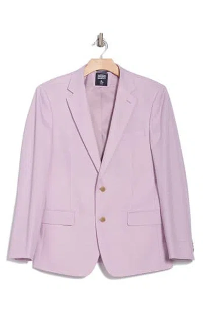 Original Penguin Lilac Solid Notch Lapel Blazer