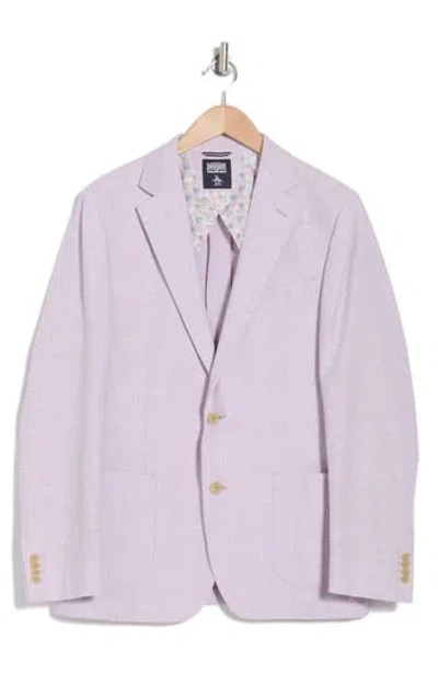 Original Penguin Linen & Cotton Sport Coat In Lavender