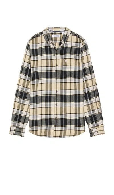 Original Penguin Long Sleeve Plaid Shirt In Cream