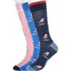Original Penguin Loungin' 3-pack Assorted Crew Socks In Multi