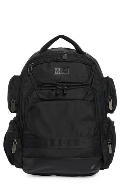 Original Penguin Luca Zip Pocket Backpack In Black